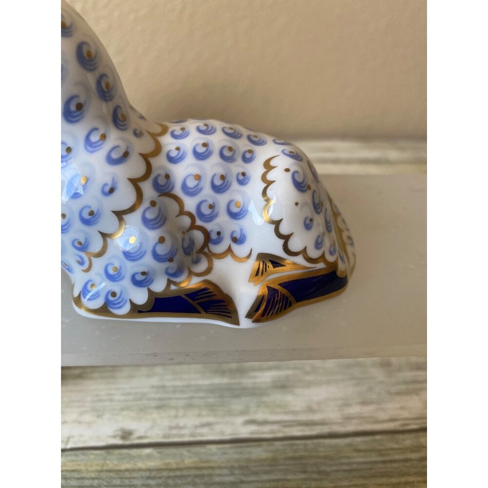 Royal Crown Derby Imari Ram & Lamb Paperweights – Gold Stopper Set of 2 1994 - Picture 13 of 15